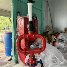 Lăng giá phun foam và nước cố định mặt bít van khóa DN80 DN100