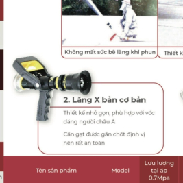 Lăng phun nước đa năng chỉnh tia 2 tác dụng phun thẳng phun xòe cầm tay và mặt bít cố định