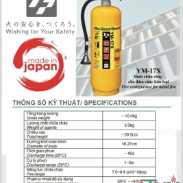 Mã mới bình chữa cháy d yamato YM-17XV mã cũ YM-17X