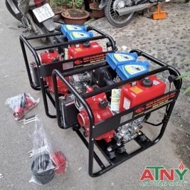 Máy bơm chạy dầu diesel kato thailan 15hp khiêng tay di động hoặc xe đẩy