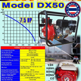 Máy bơm chạy xăng khiêng tay hoặc xe đẩy hiệu Seikoo Thailan công suất 7,5hp