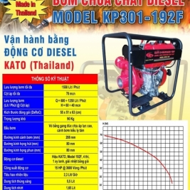 Máy bơm diesel kato gồm những gì? ống hút luupe cuộn vòi lăng phun