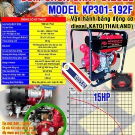 Máy bơm diesel tự hút chân không kato thailan 15hp