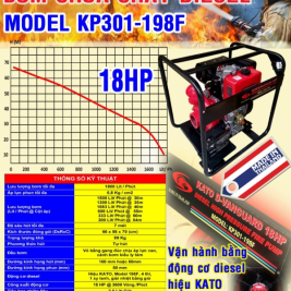 Sản phẩm new máy bơm chạy dầu diesel kato Thailan 18hp kiểm định năm 2023