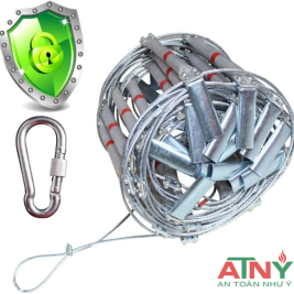 Thang dây thoát hiểm bằng inox chống cháy cho karaoke nhà cao tầng