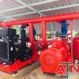 THI CÔNG CUNG CẤP LẮP ĐẶT MÁY BƠM CHỮA CHÁY WINDY ĐIỆN DIESEL BÙ ÁP