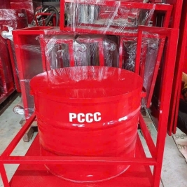 Thùng phi đựng cát có xe đẩy tay nắm chữa cháy xăng dầu kho hóa chất dung môi
