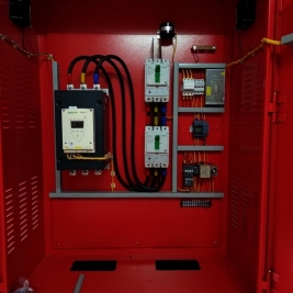 Tủ điều khiển khởi động mềm PLC HM biến tần sao tam giác cấp nước pccc