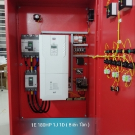 Tủ điều khiển khởi động mềm PLC HM biến tần sao tam giác cấp nước pccc
