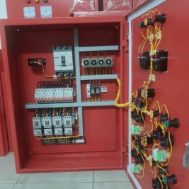 Tủ điều khiển khởi động mềm PLC HM biến tần sao tam giác cấp nước pccc