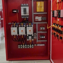 Tủ điều khiển khởi động mềm PLC HM biến tần sao tam giác cấp nước pccc