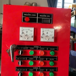 Tủ điều khiển van xả tràn 24v 12v 220v