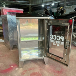 Tủ pccc inox 304 đặt theo yêu cầu tùy theo kích thước đặt trong nhà hoặc ngoài trời sơn tĩnh điện