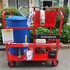 Xe foam lưu động xe đẩy dùng cho cây xăng dầu kho hóa chất dung môi