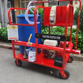 Xe foam lưu động xe đẩy dùng cho cây xăng dầu kho hóa chất dung môi