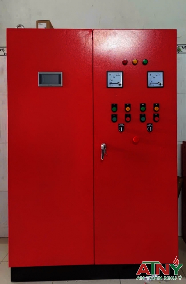 Tủ điều khiển khởi động mềm PLC HM biến tần sao tam giác cấp nước pccc