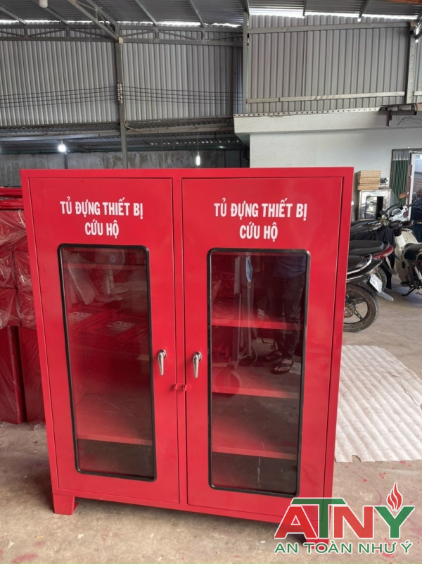 TỦ ĐỰNG DỤNG CỤ THIẾT BỊ PCCC QUẦN ÁO CHỮA CHÁY,BÚA RÌU,ĐÈN PIN,NÓN MŨ,ỦNG,XÀ BENG