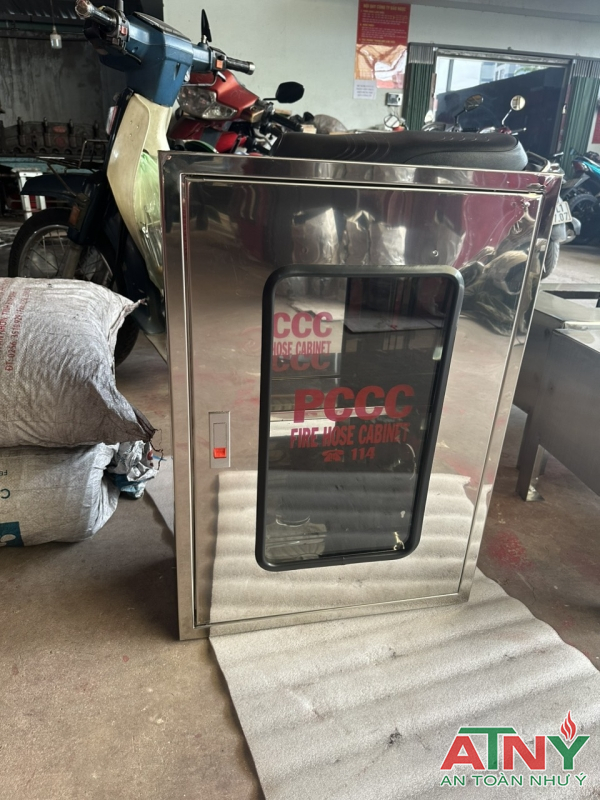 Tủ pccc inox 304 đặt theo yêu cầu tùy theo kích thước đặt trong nhà hoặc ngoài trời sơn tĩnh điện
